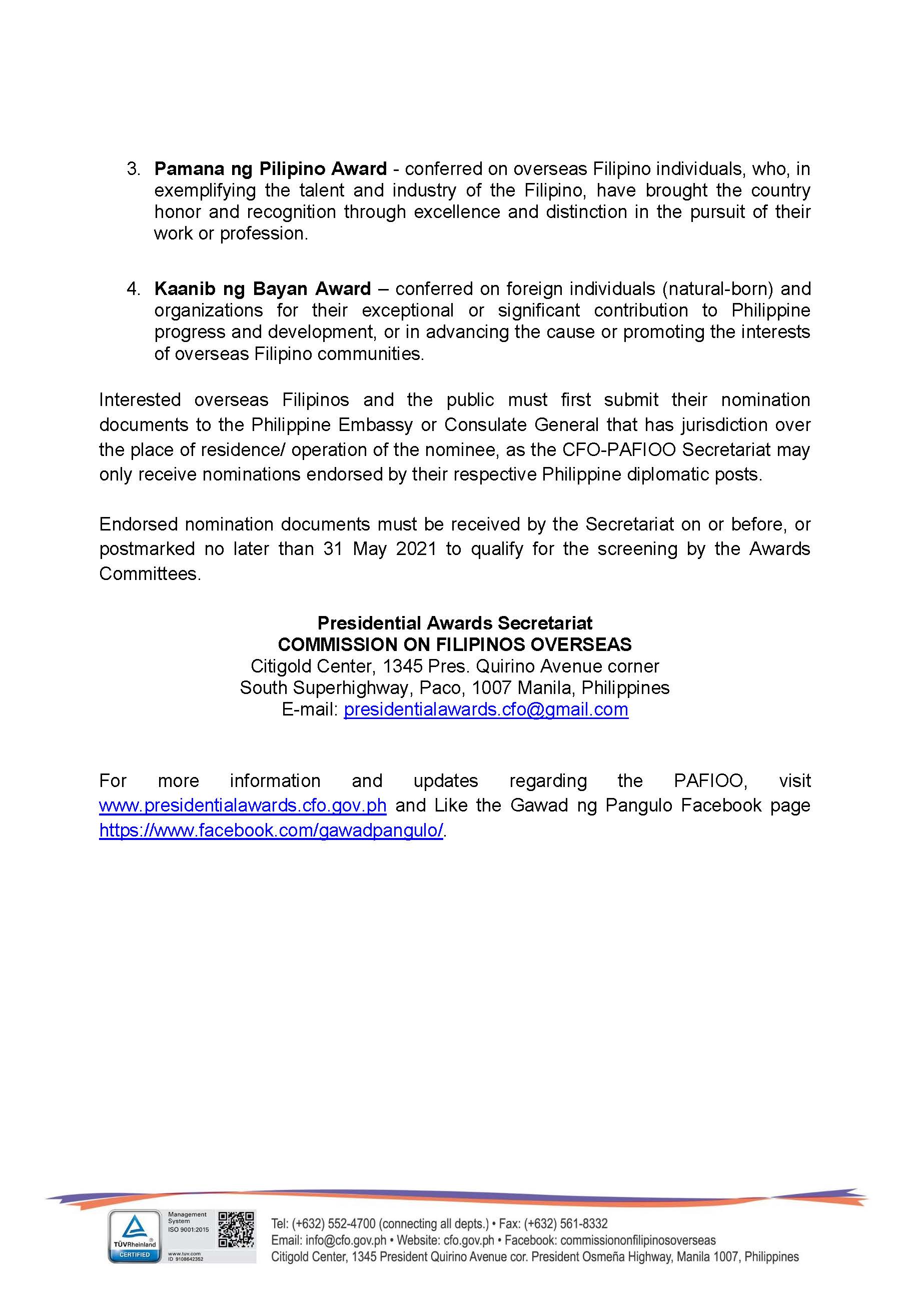 PAFIOO PR Final Call for Nomination Page 2